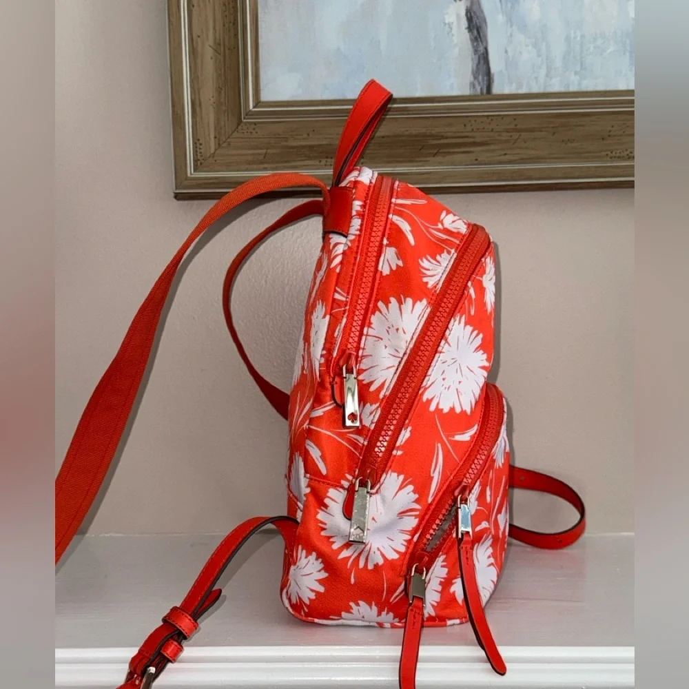 kate spade Orange and White Floral Backpack